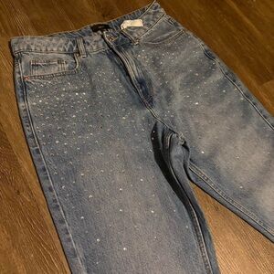 Bedazzled Light Blue Women's Skinny Jeans